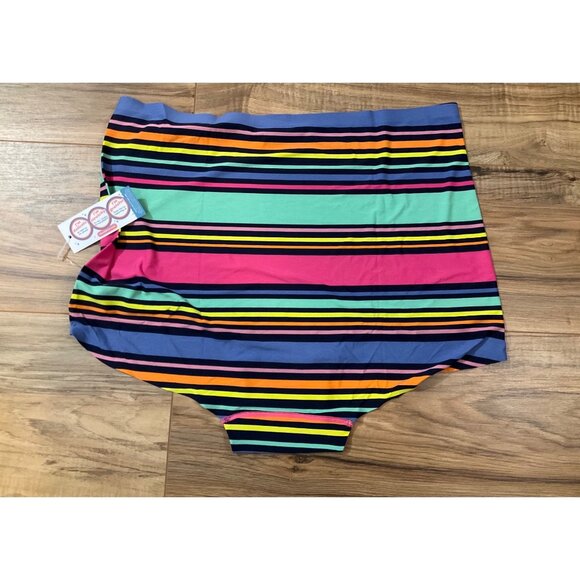 NWT Cheek Boss Multi Colored Striped Boyshort  Size: 4XL - Picture 2 of 5